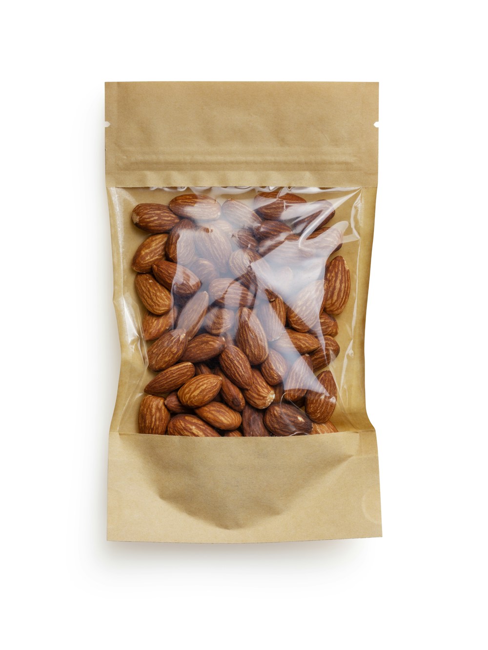 Almonds in a kraft pouch